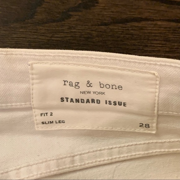 Men’s Rag and Bone white denim, size 28, slim leg - Picture 8 of 9